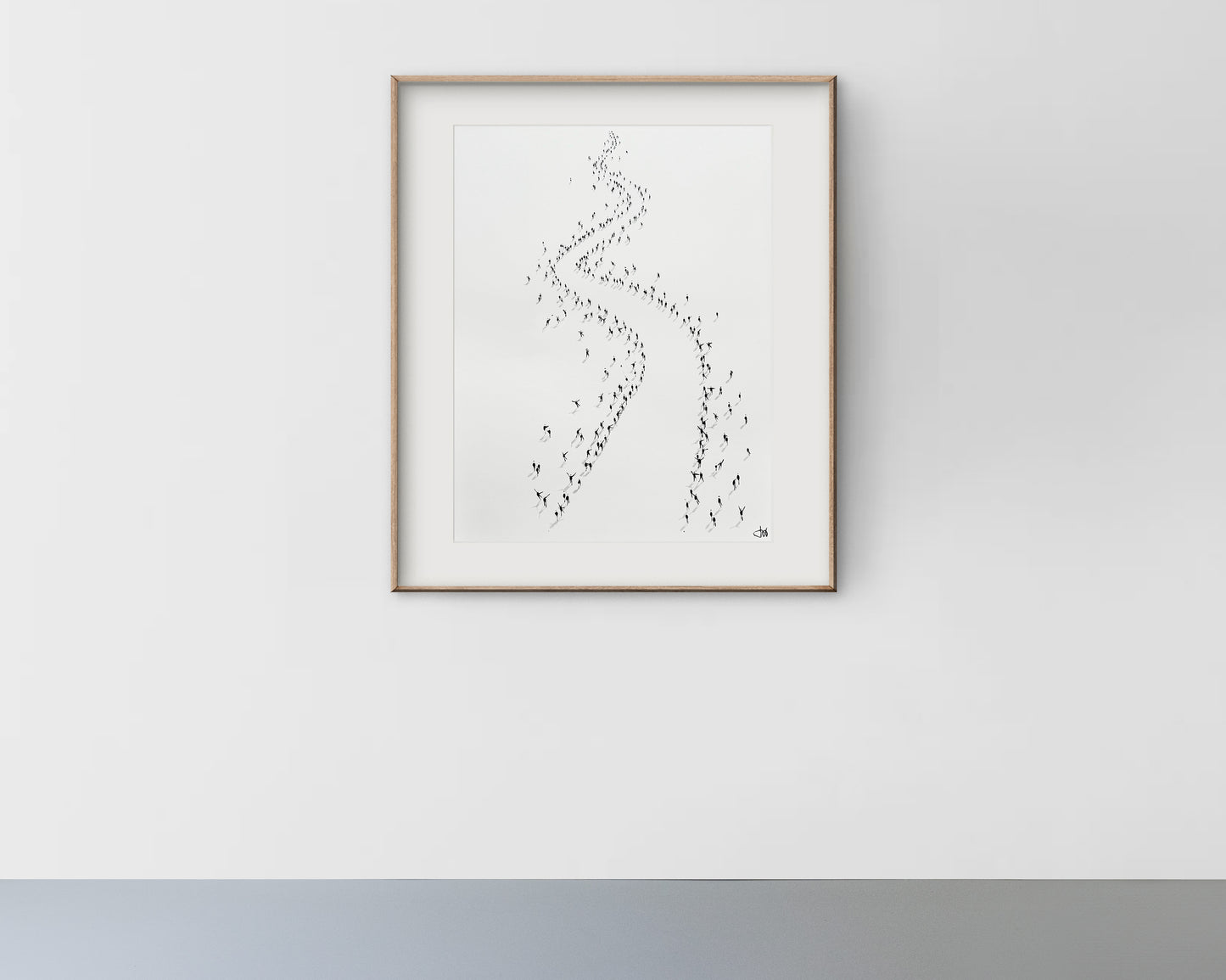 Serigrafía intervenida 'Camino' 65x50 cm