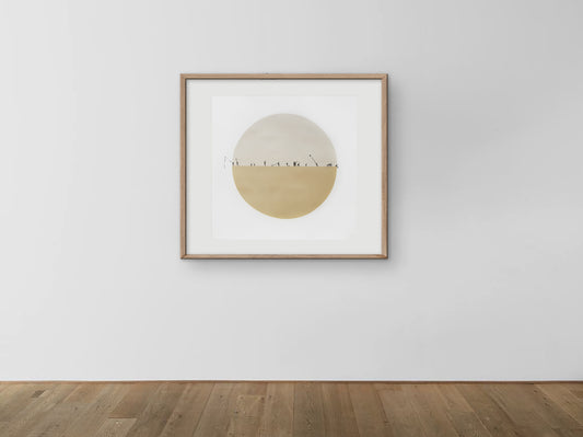 Intervened print "The Sunset" 70x70 cm