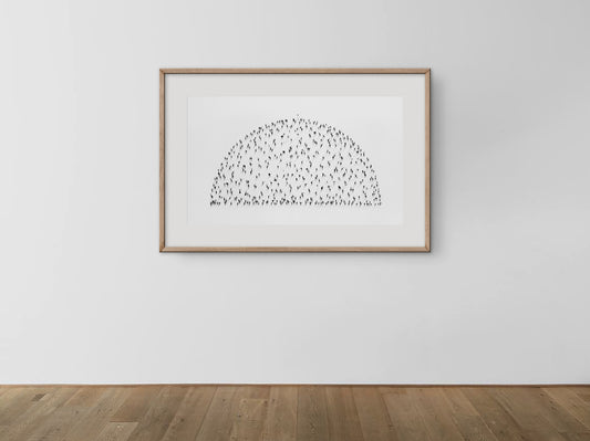 Intervened print 'Sunscape' 60x90 cm